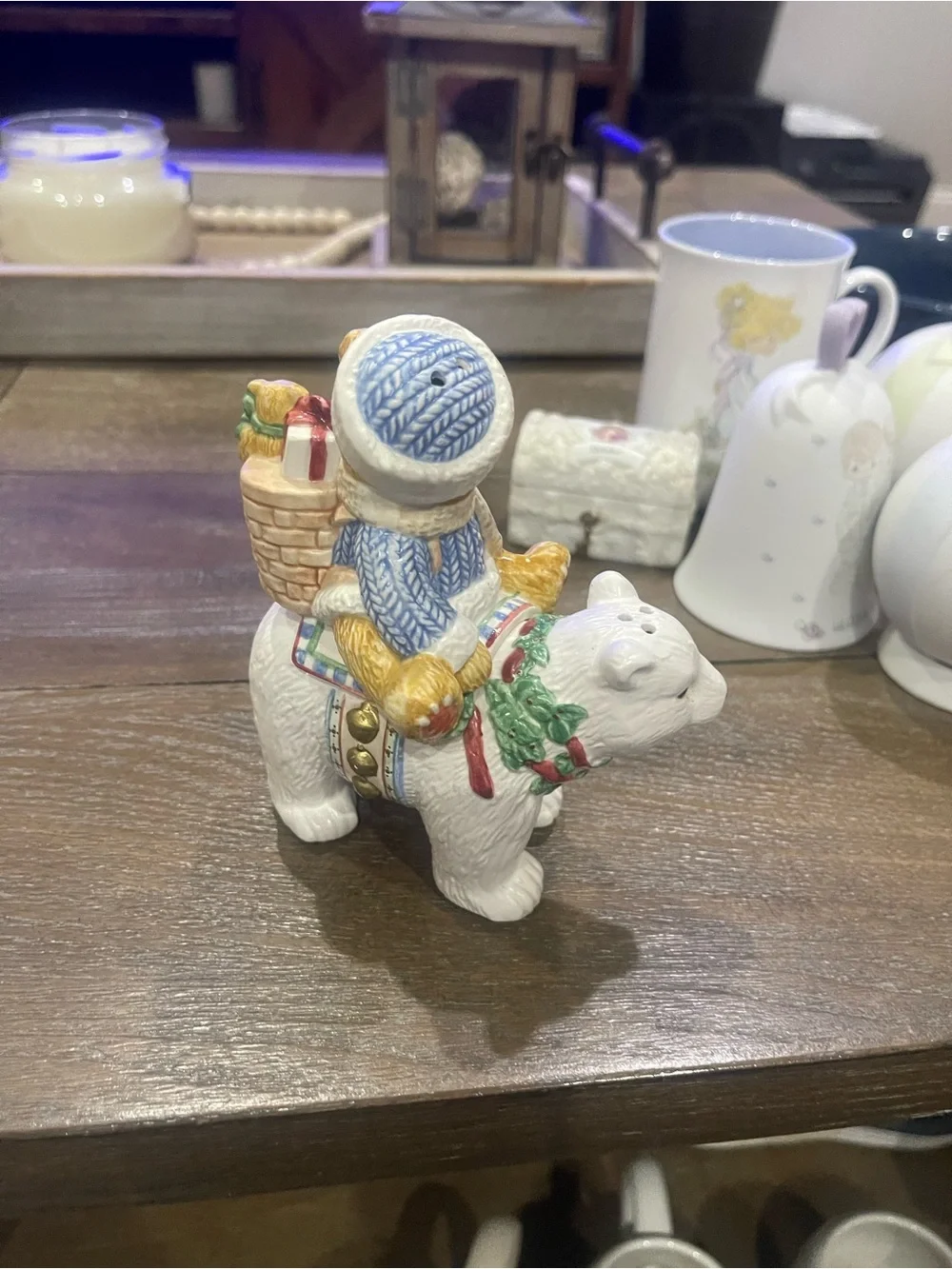 Salt and pepper shakers Cherished Teddies White Polar Bear with Brown Teddy